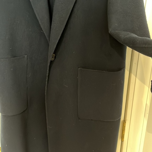 Theory womens navy blue wool coat - Picture 3 of 4